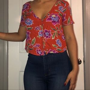 Forever 21 Floral Print Crop Top